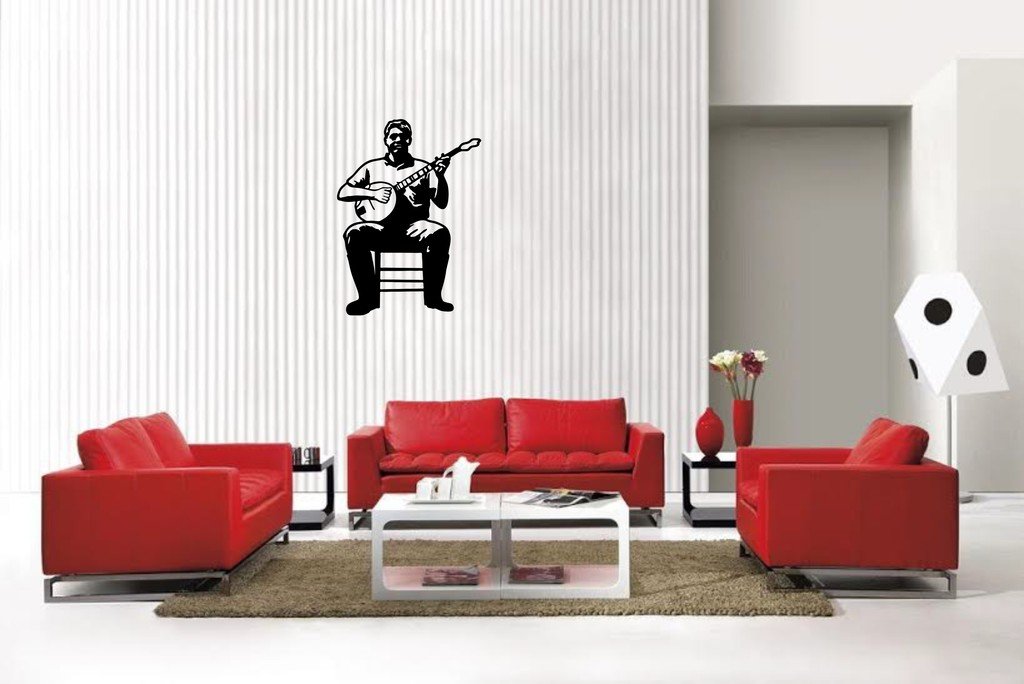 Picniva Matte Black banjol Style 4 Vinyl Wall Decal Home Decor