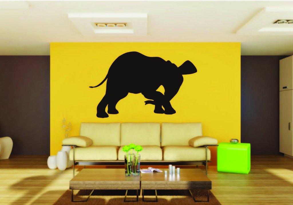 Picniva Elephant Baby Sty9 Vinyl Wall Decal, Approx 22 x 13.2 in, Removable