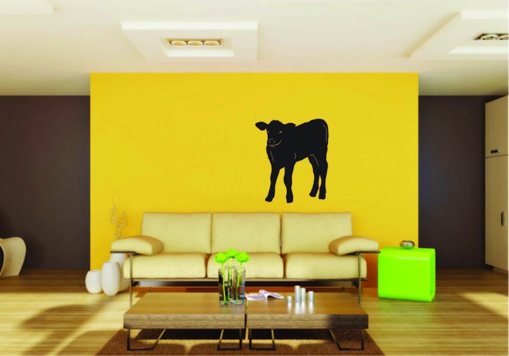 Picniva Cow Sty99 Vinyl Wall Decal, Approx 22 x 25 in, Removable