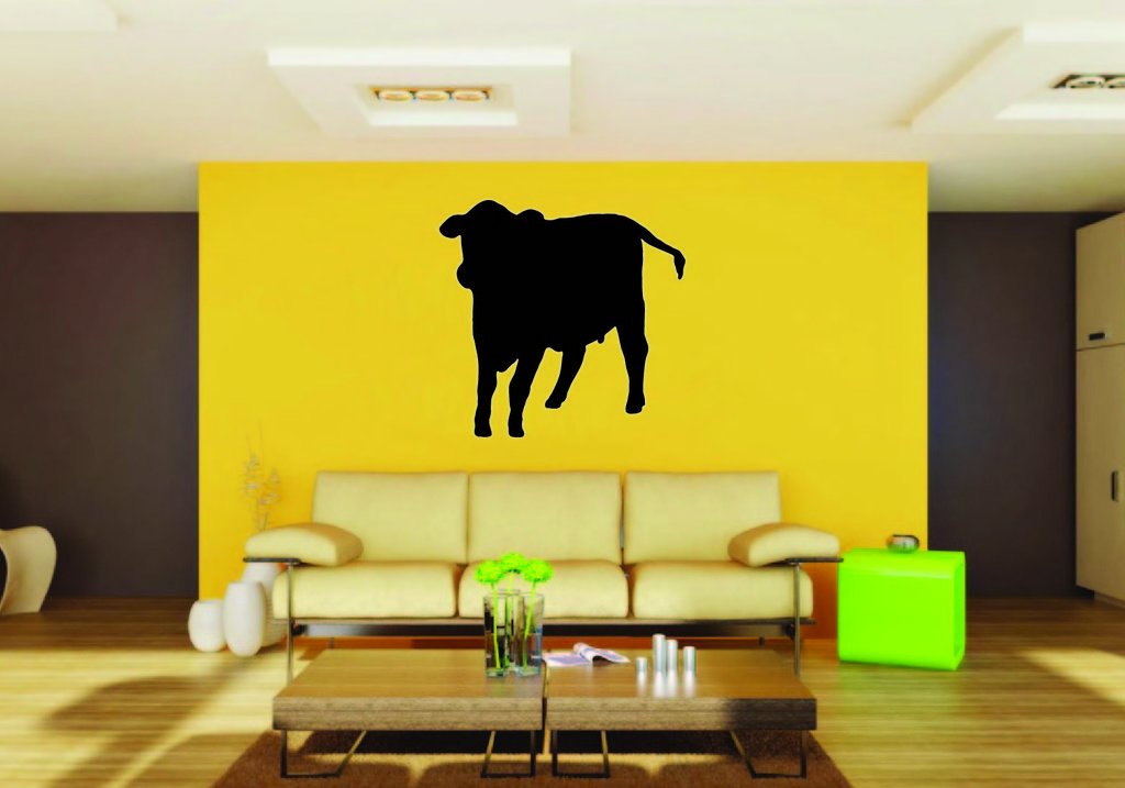 Picniva Cow Sty31 Vinyl Wall Decal, Approx 22 in Square, Removable