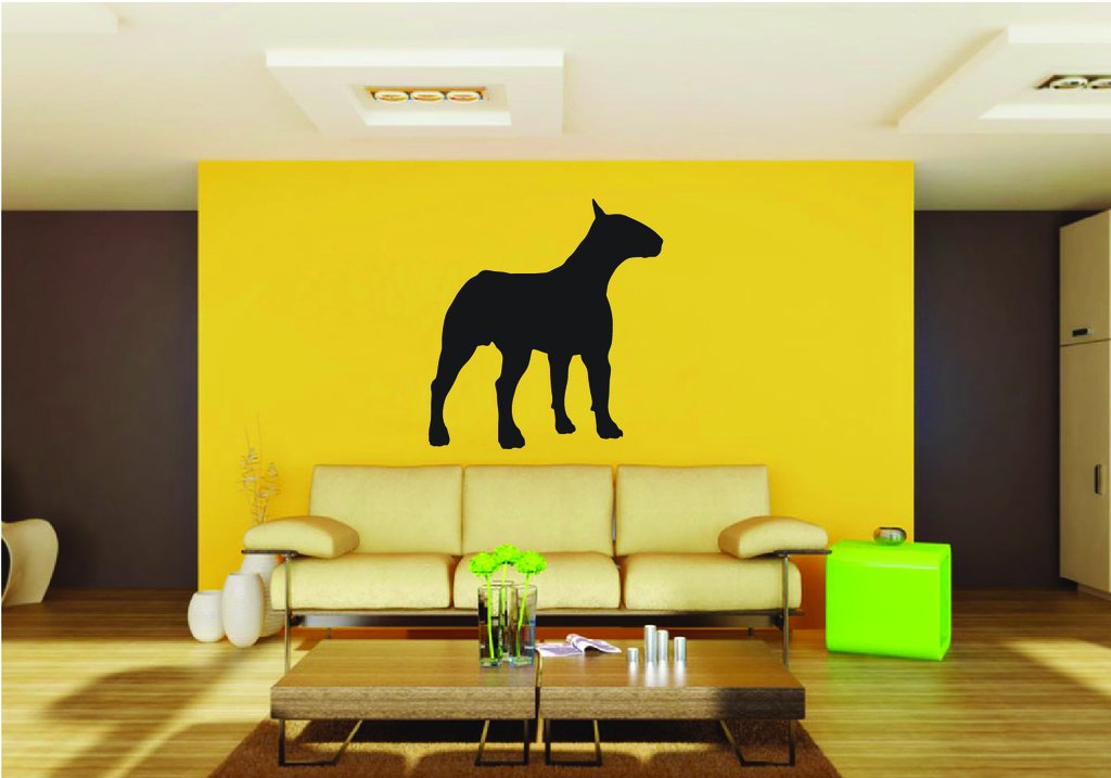 Picniva Bull Terrier Dog Style 25 Removable Vinyl Wall Decal