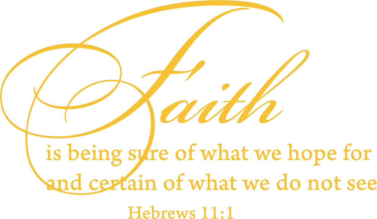 Decaltor Hebrews 11:1 Faith Vinyl Wall Decal
