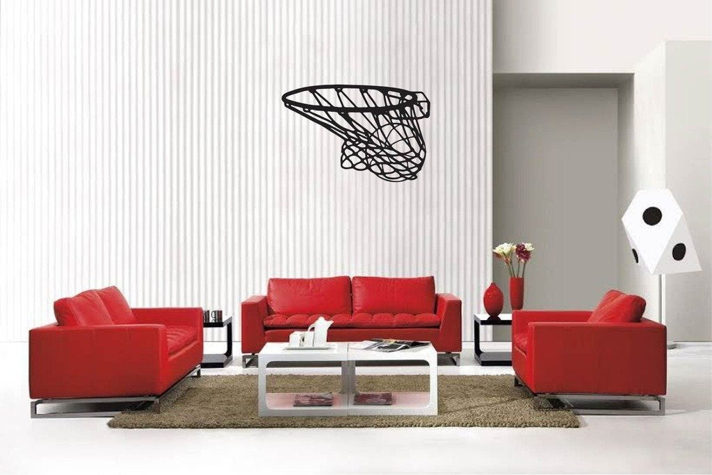 Picniva Matte Black Basketball Style 07 Vinyl Wall Decal Sports Decor