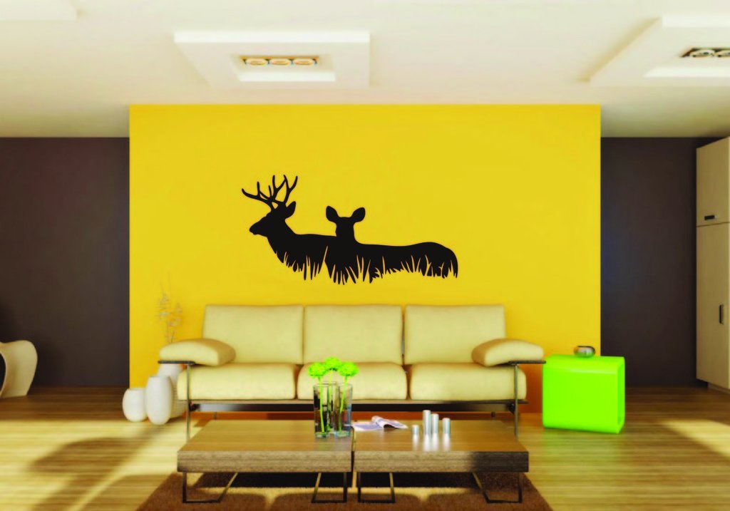 Picniva Deer Family Style 10 Removable Vinyl Wall Decal