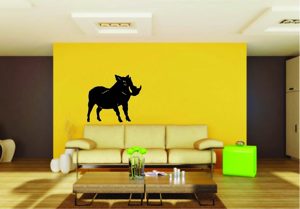 Picniva Boar Sty2 Vinyl Wall Decal, Approx 22 x 18.13 in, Removable