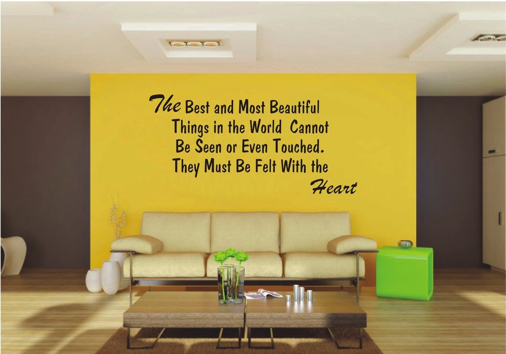 Picniva Beautiful Things Cannot Be Seen Quote Vinyl Wall Decal, Waterproof