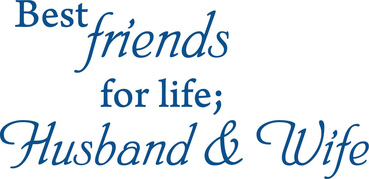 Decaltor Husband and Wife Quote Wall Decal