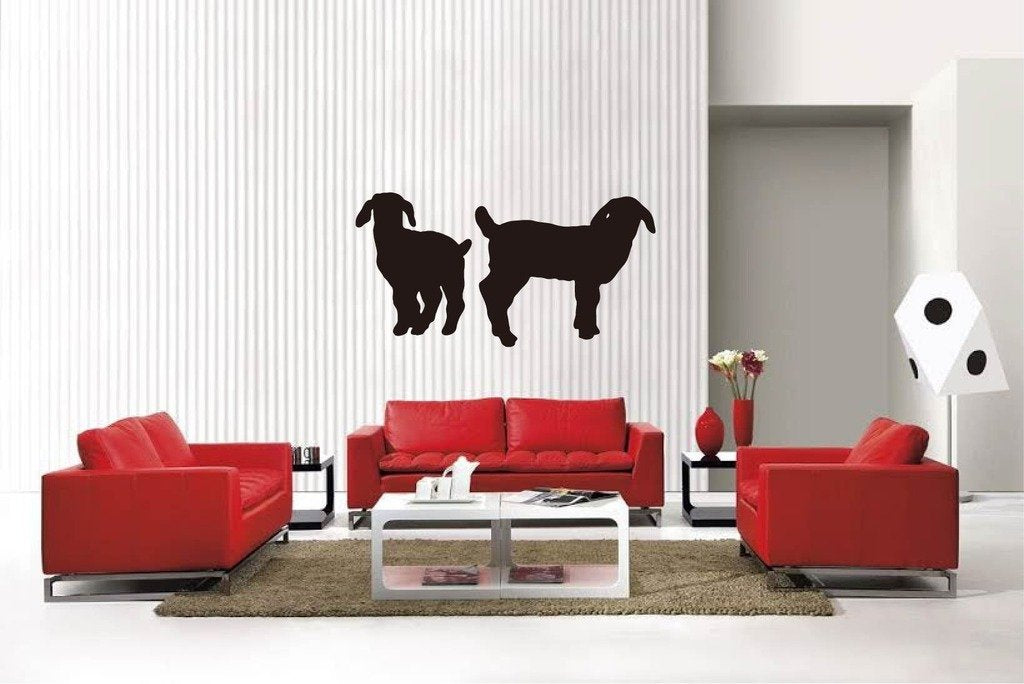 Picniva Matte Black Boer Goat Style 6a Vinyl Wall Decal Farm Ranch Decor