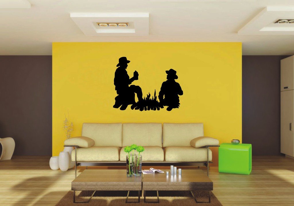 Picniva Camp fire Style 4 Wall Decal Graphic Home Decor