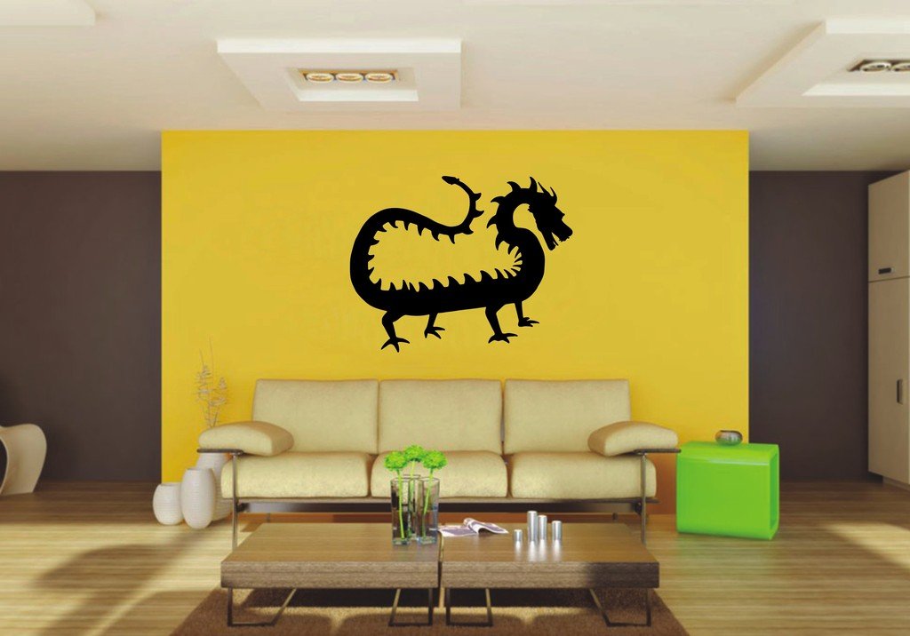Picniva 22x17.44 Orient Dragon Style 3 Vinyl Wall Decal Fantasy Decor