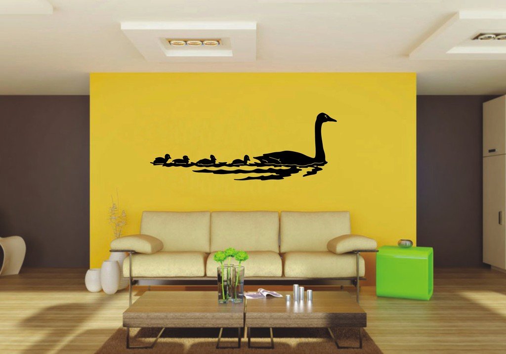 Picniva Geese Sty1 Vinyl Wall Decal, Approx 22 x 7.96 in, Home Decor