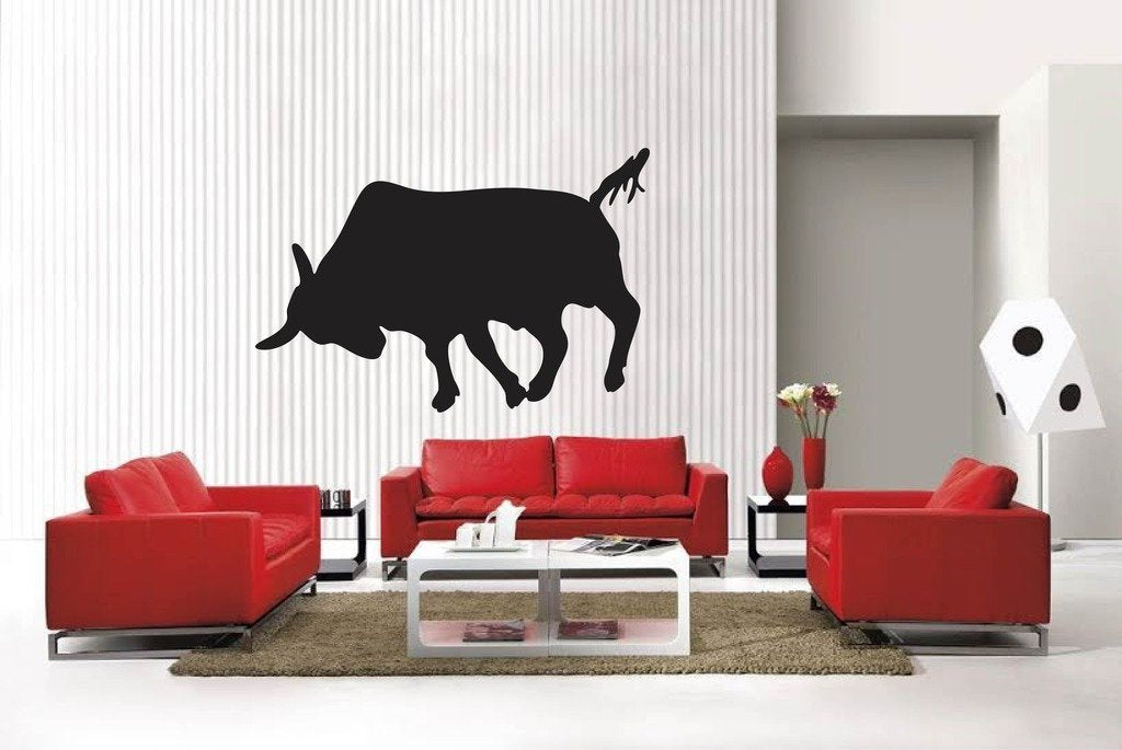 Picniva Matte Black Cattle Style 28 Vinyl Wall Decal Farm Ranch Decor Home