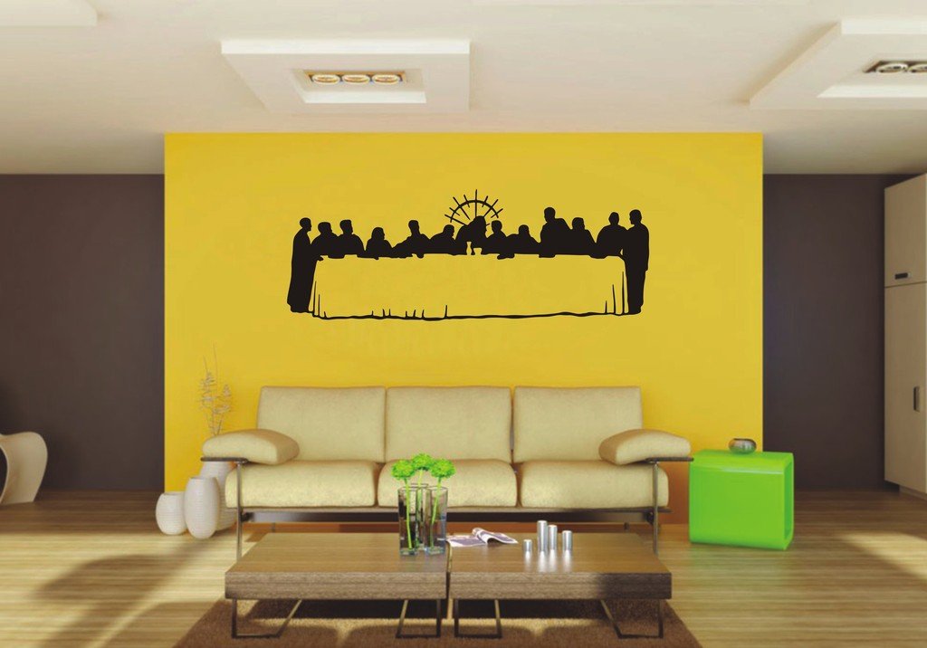 Picniva Last Supper Sty1 Vinyl Wall Decal, Approx 22 x 8.02 in, Removable