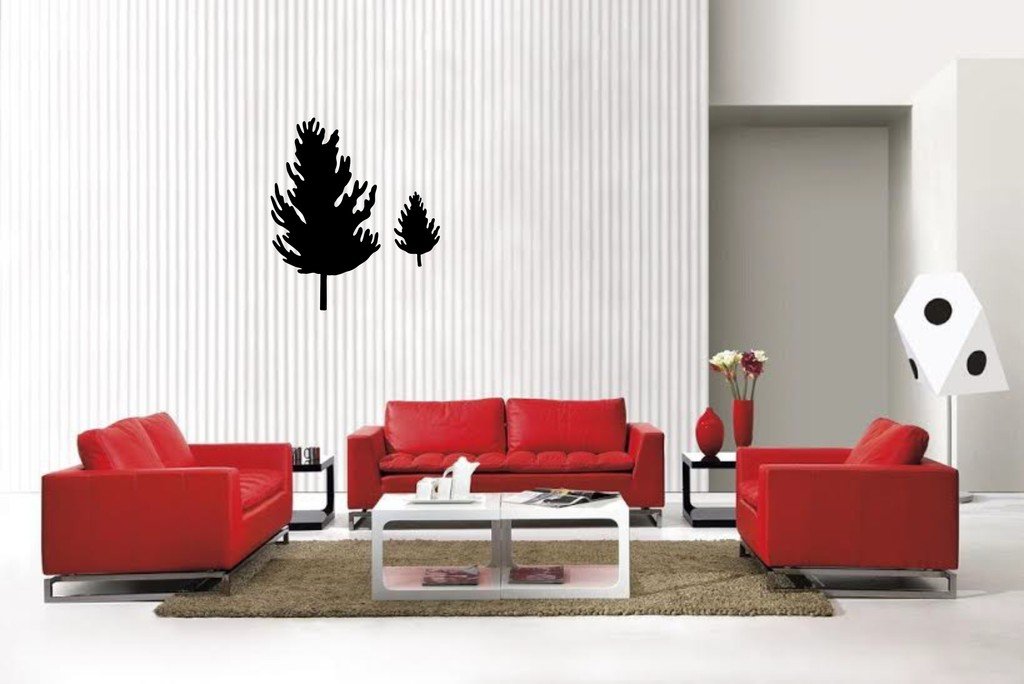Picniva Matte Black Tree Style 10 Vinyl Wall Decal Nature Botanical Decor
