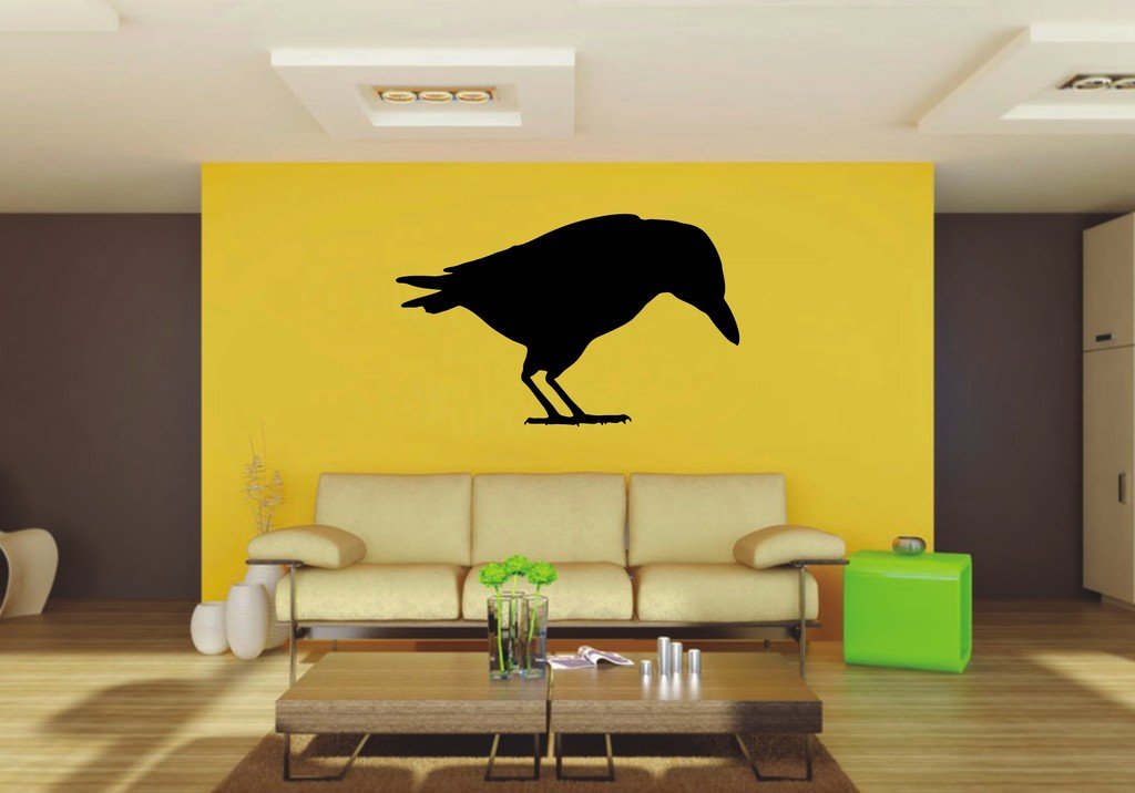 Picniva Raven Sty5a Vinyl Wall Decal, Approx 22 x 13.63 in, Removable