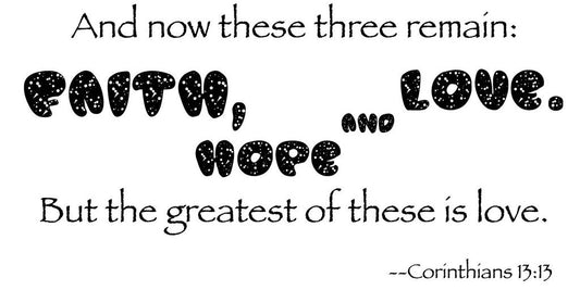 Picniva Corinthians Scripture Removable Vinyl Wall Decal