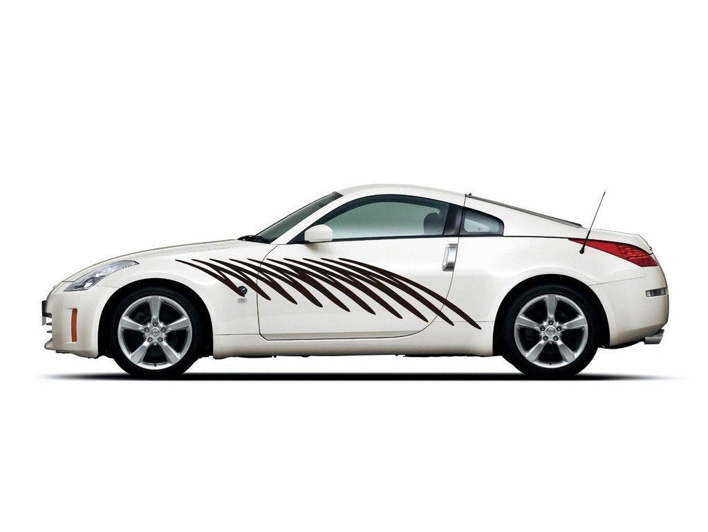 Picniva sty94 Racing Car Body Side Stripes Sticker Decal 2 Pcs