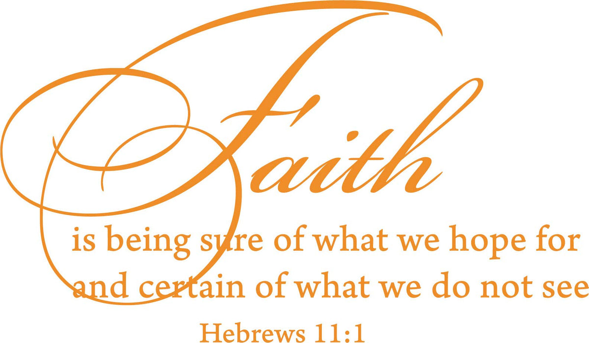 Decaltor Hebrews 11:1 Faith Vinyl Wall Decal