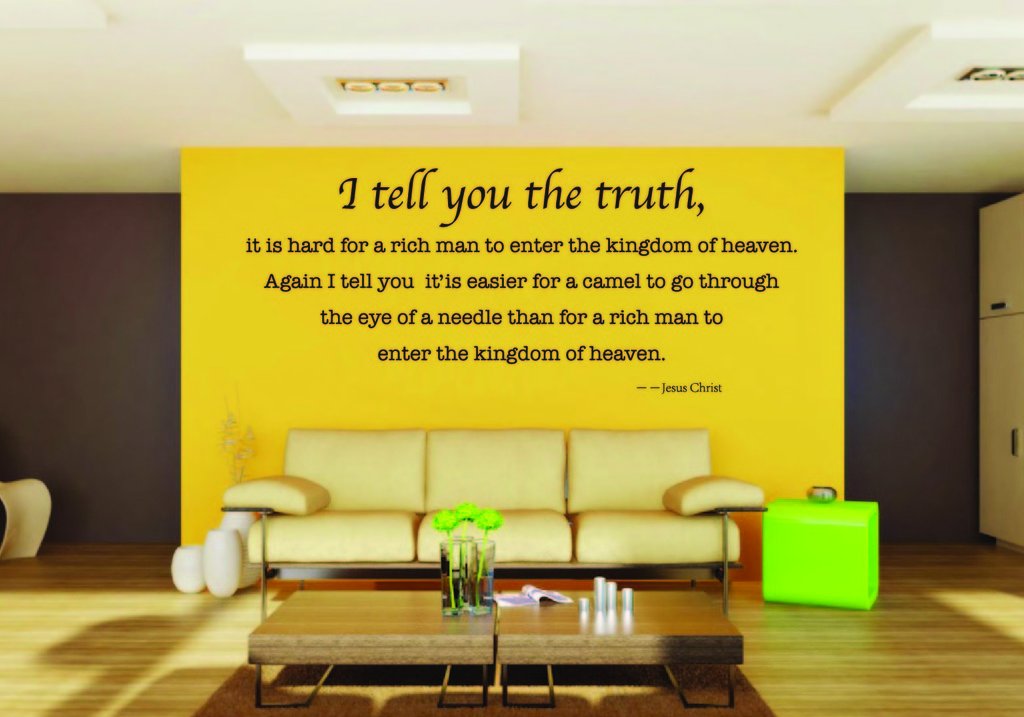 Picniva Jesus Christ Tell You the Truth Quote Vinyl Wall Decal, Removable