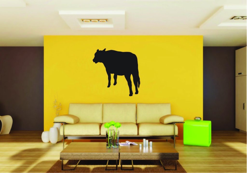 Picniva Cow Sty85 Vinyl Wall Decal, Approx 22 x 21.5 in, Removable