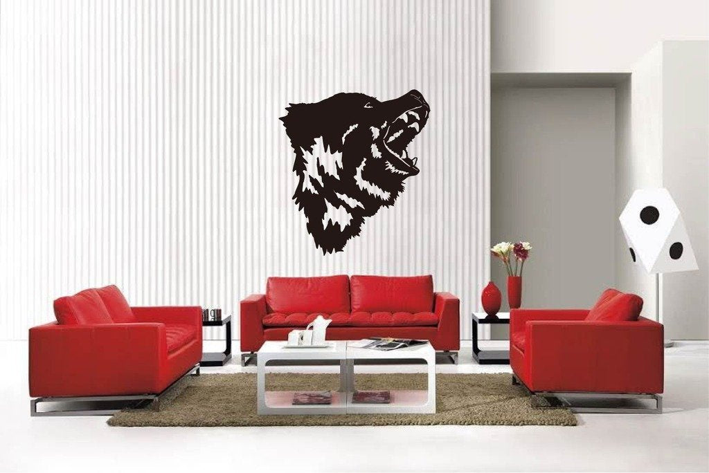 Picniva Matte Black Bear Style 10 Vinyl Wall Decal Wildlife Nature Decor