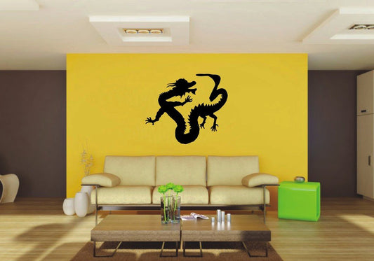 Picniva 22x18.77 East Dragon Style 22 Vinyl Wall Decal Fantasy Decor