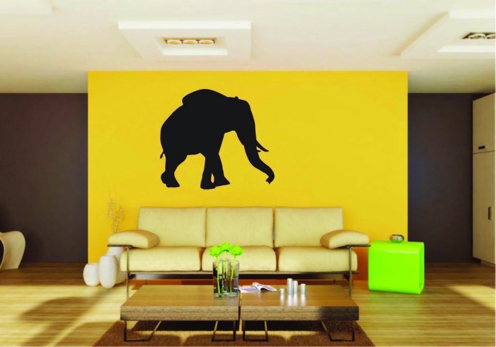 Picniva Elephant Sty2 Vinyl Wall Decal, Removable, Home Decor