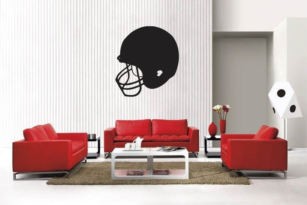 Picniva Matte Black Football Style 05 Vinyl Wall Decal Sports Decor