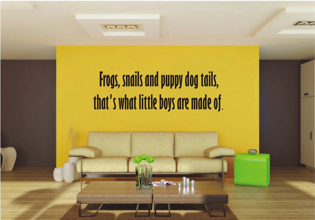 Picniva 22x6.85 Frogs Snails and Puppy Dog Vinyl Wall Decal Nursery W2739