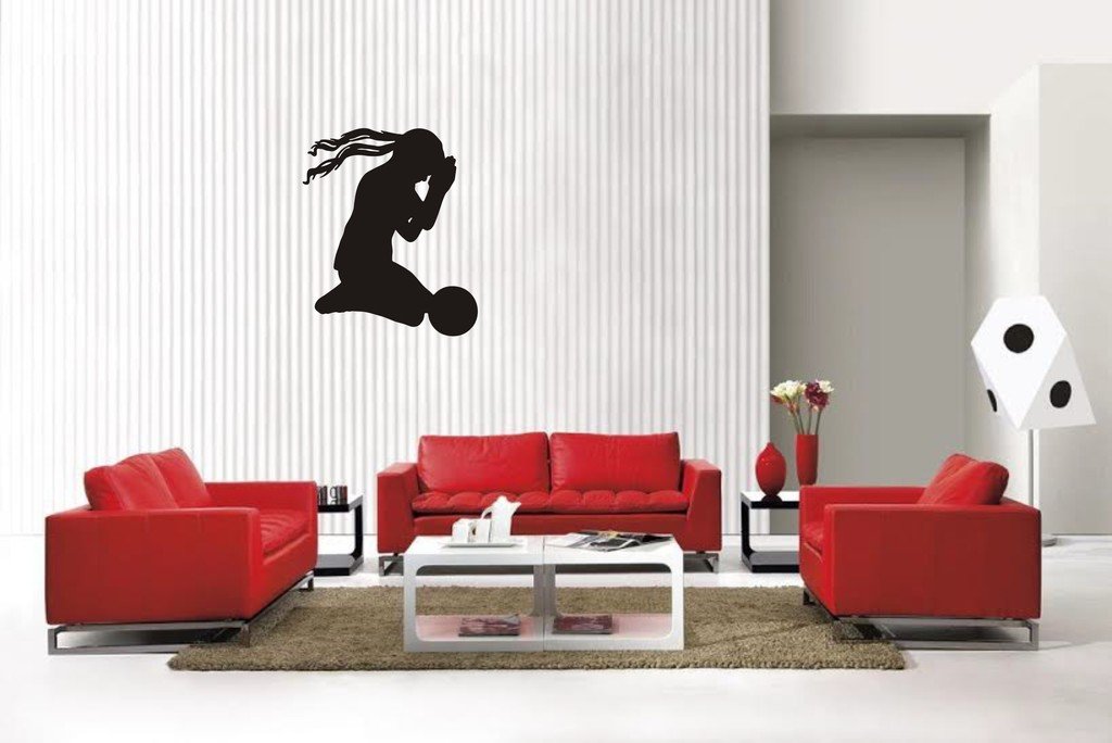 Picniva Soccer Girl Style52A Wall Decal Removable Home Decor
