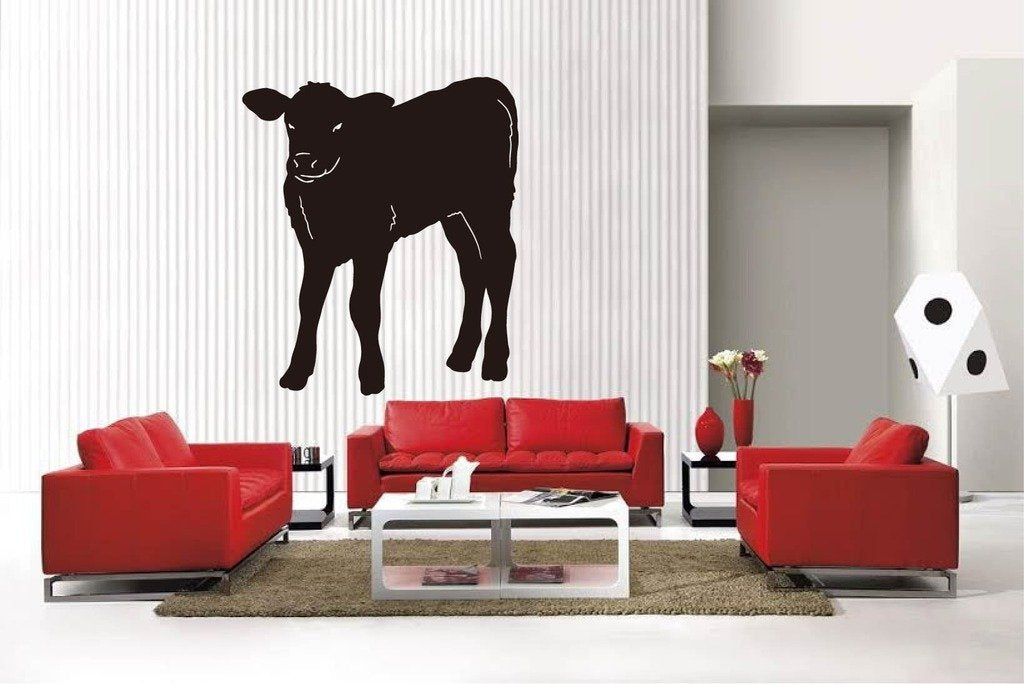 Picniva Matte Black Cow Style 99 Vinyl Wall Decal Farm Ranch Decor BG5208