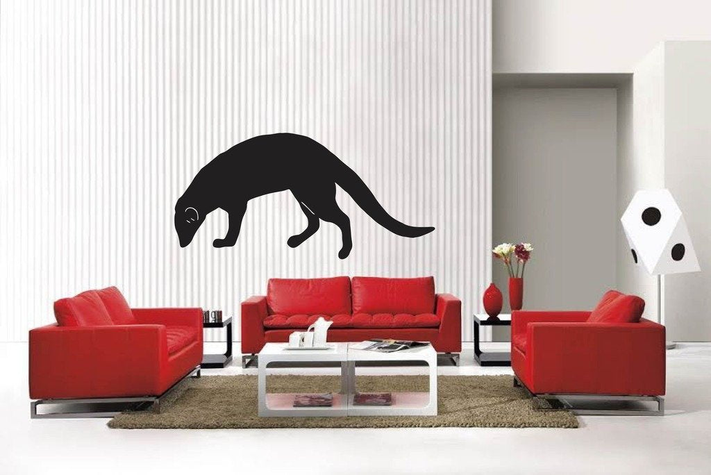 Picniva Matte Black Animal Style 1 Vinyl Wall Decal Wildlife Room Decor Art