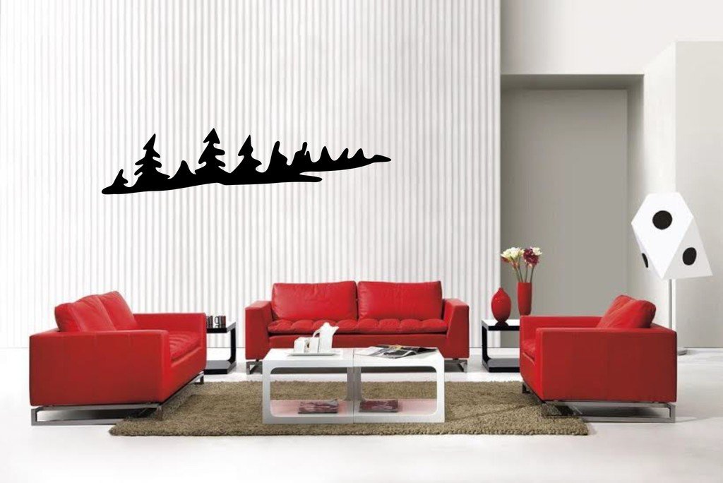 Picniva Matte Black Tree Style 353 Vinyl Wall Decal Nature Botanical Decor
