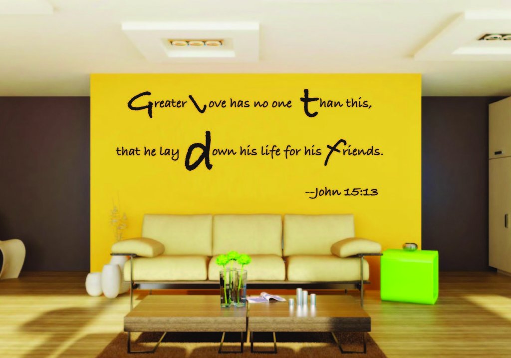 Picniva John 15:13 Scripture Removable Vinyl Wall Decal