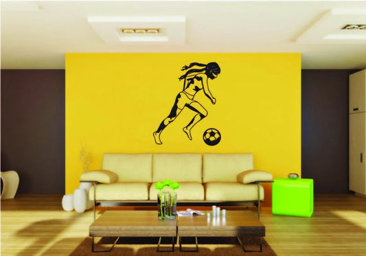 Picniva Soccer Girl Style 15 Removable Vinyl Wall Decal