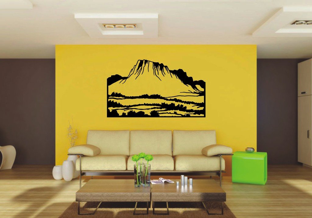 Picniva 22x12.93 Mountain Style 17 Vinyl Wall Decal Nature