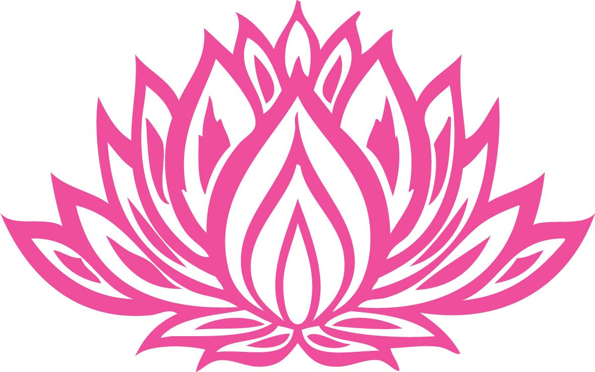 Decaltor Lotus Flower #3 5 in Vinyl Decal Laptop Bumper Wall