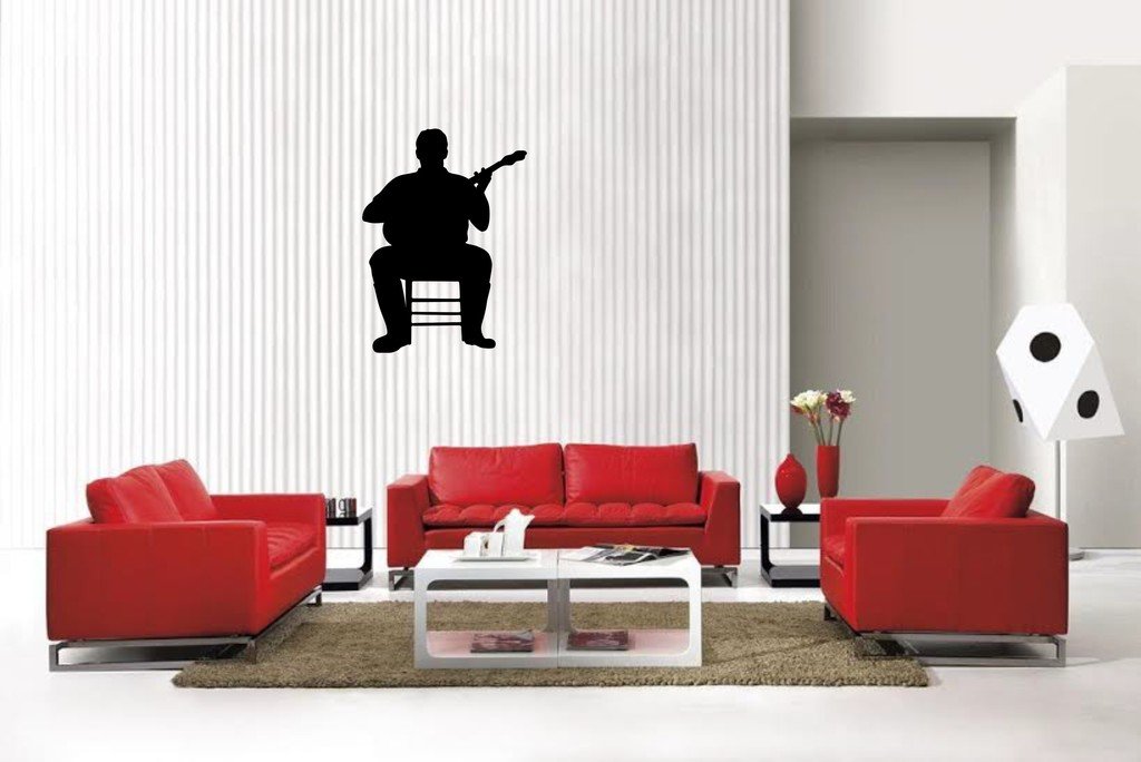 Picniva Matte Black banjol Style 4a Vinyl Wall Decal Home Decor