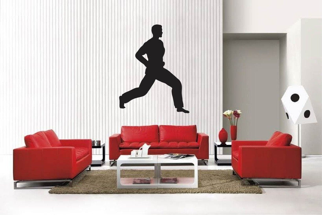 Picniva Matte Black Martial Arts Style 149 Vinyl Wall Decal Sports Decor