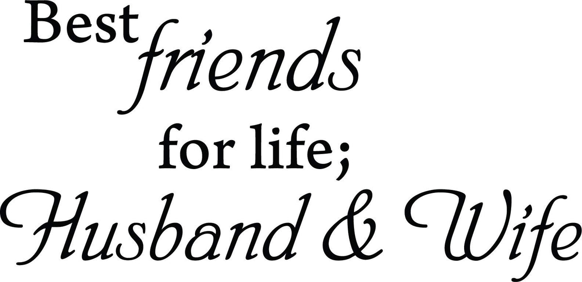 Decaltor Husband and Wife Quote Wall Decal