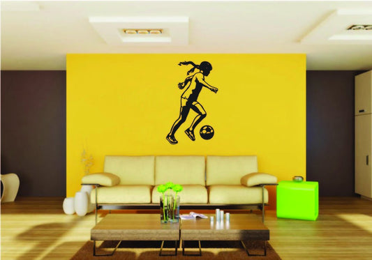 Picniva Soccer Girl Style 29 Removable Vinyl Wall Decal