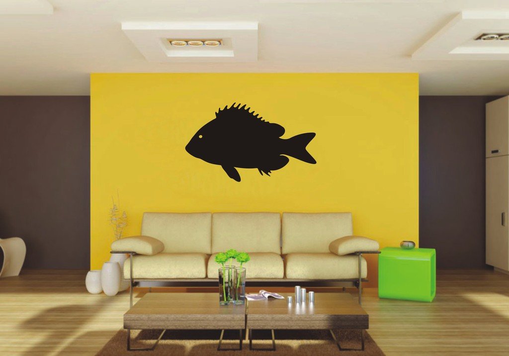 Picniva Fish Sty87 Vinyl Wall Decal, Approx 22 x 13.31 in, Removable