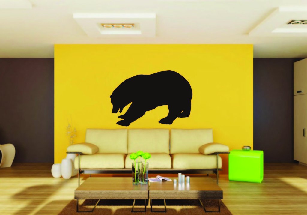 Picniva Bear Sty22 Vinyl Wall Decal, Approx 22 x 15.4 in, Removable