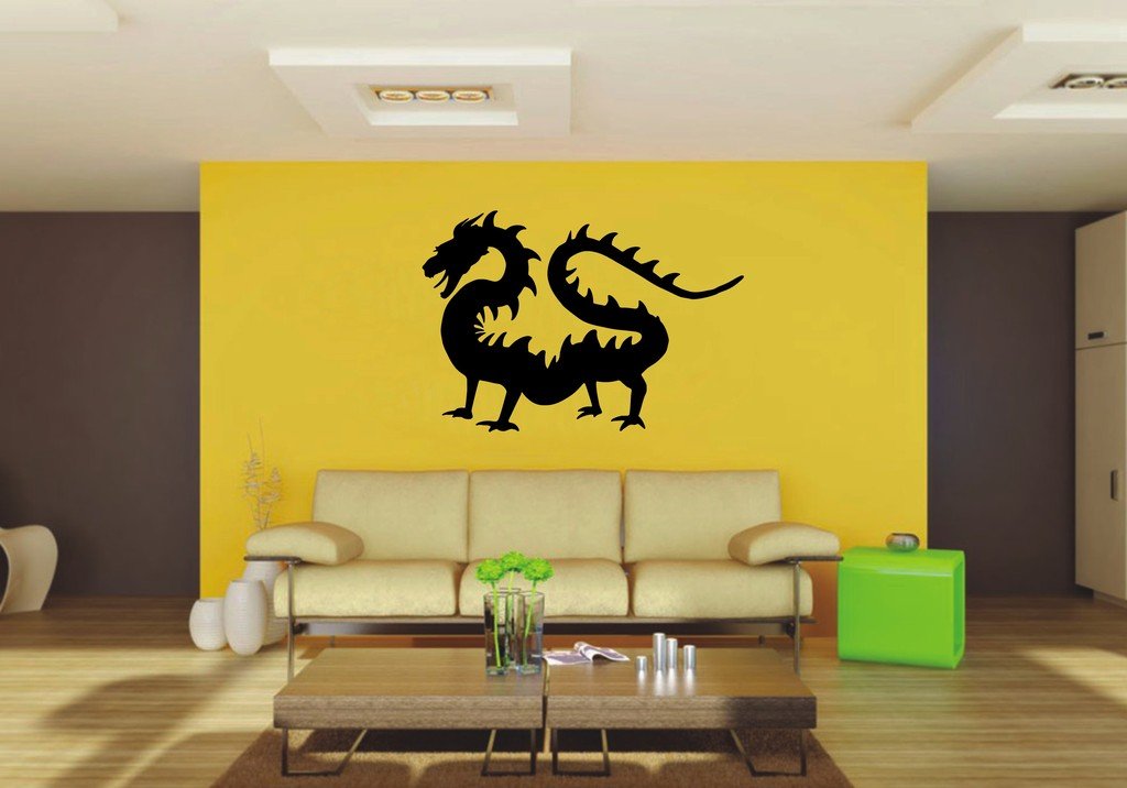 Picniva 22x15.14 Orient Dragon Style 6 Vinyl Wall Decal Fantasy Decor