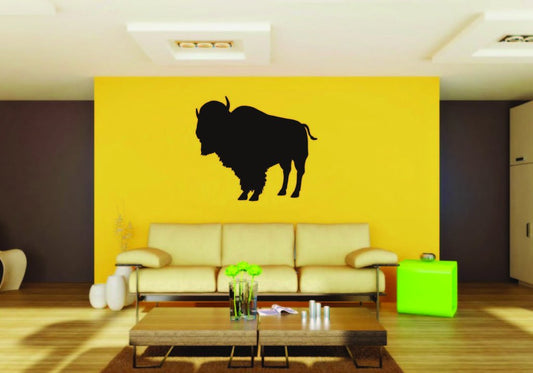 Picniva Bison Sty3a Vinyl Wall Decal, Approx 22 x 19.8 in, Removable