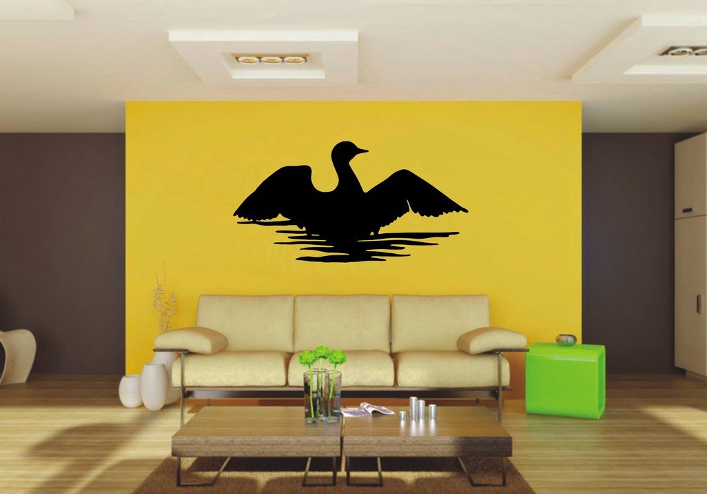 Picniva Loon Sty8 Vinyl Wall Decal, Approx 22 x 11.36 in, Removable