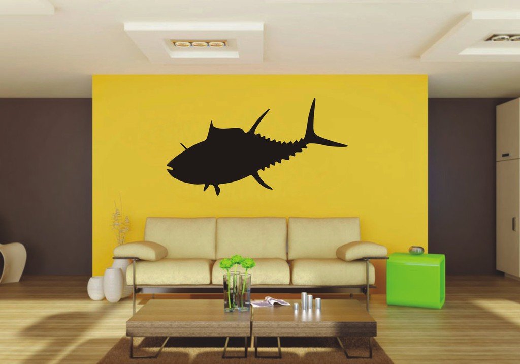 Picniva Tuna Fish Sty3 Vinyl Wall Decal, Approx 40.8 x 22 in, Removable