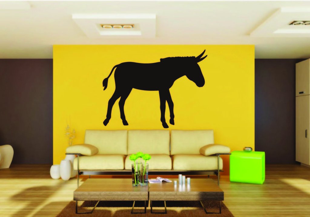 Picniva Donkey Sty20 Vinyl Wall Decal, Approx 22 x 17.6 in, Removable