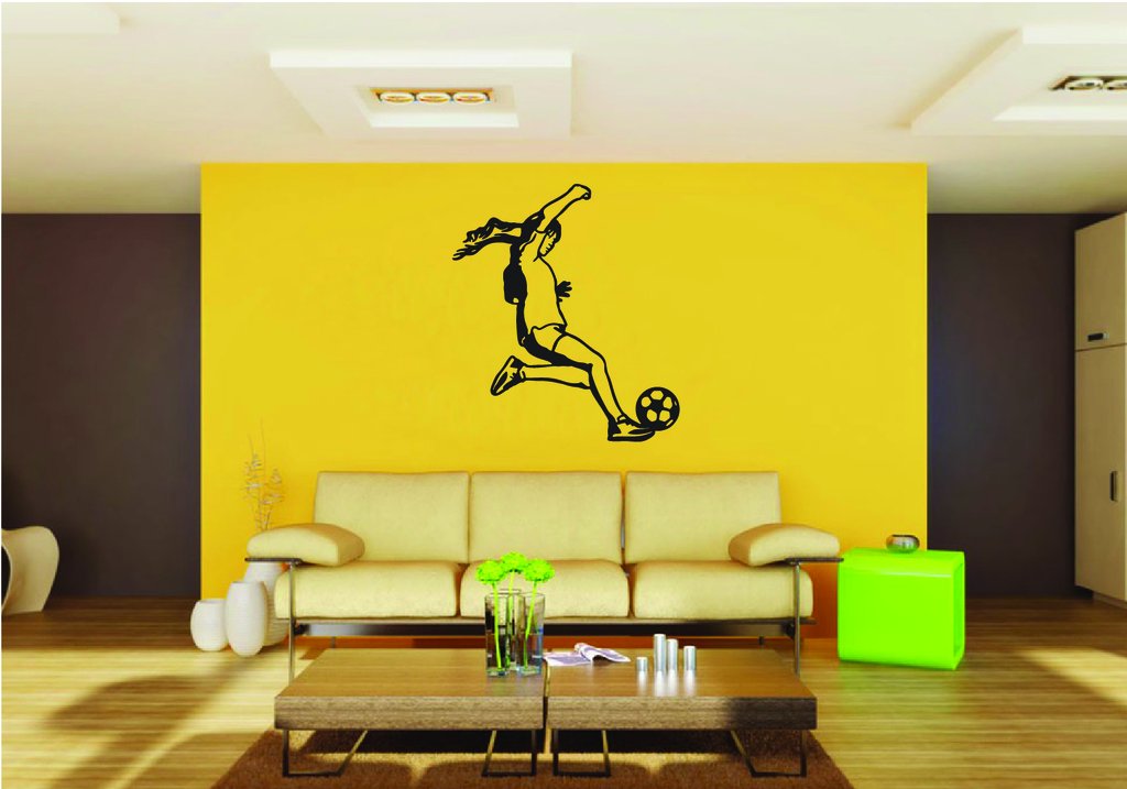 Picniva Soccer Girl Style 44 Removable Vinyl Wall Decal