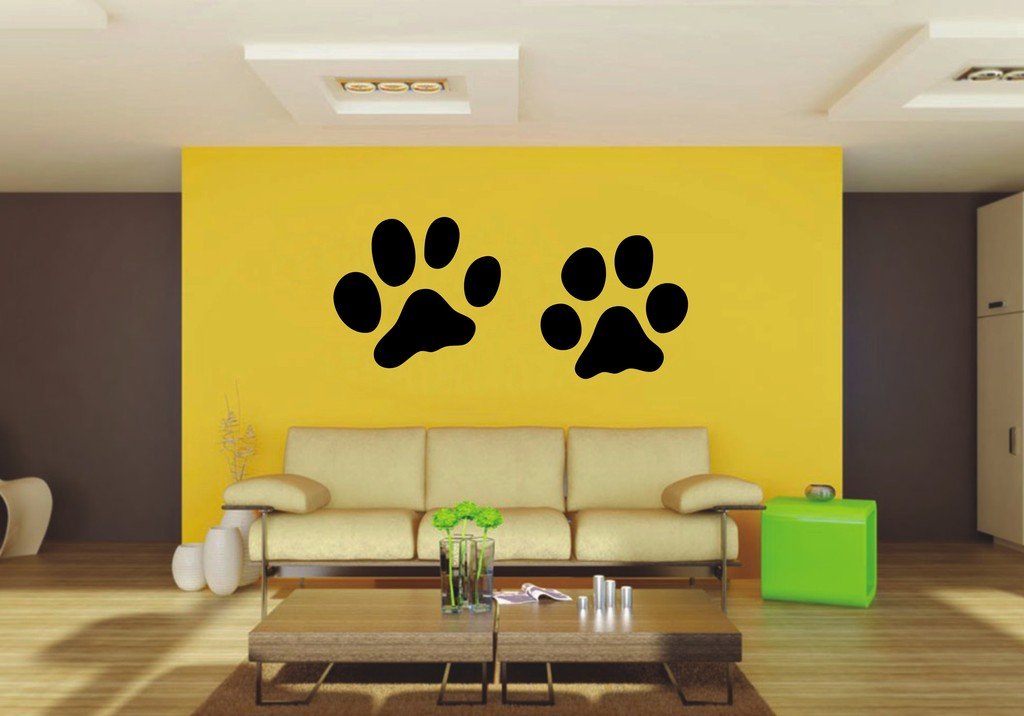 Picniva 22x10.04 cat Track Vinyl Wall Decal Wildlife Footprint